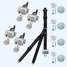 4 QRT Standard Retractors with Slide 'N Click fittings; and Retractable Lap & Shoulder Belt Combo | Q-8200-A1-SC