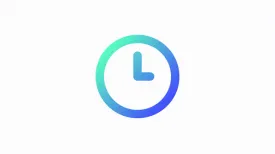 Animated timepiece gradient ui icon