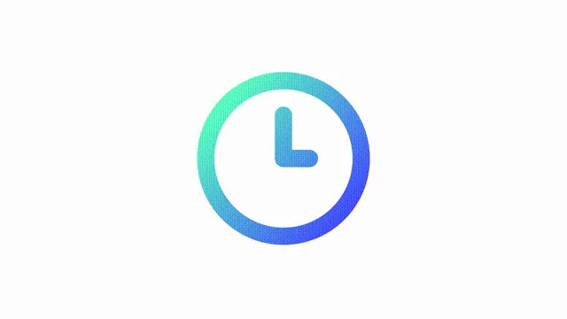 Animated timepiece gradient ui icon