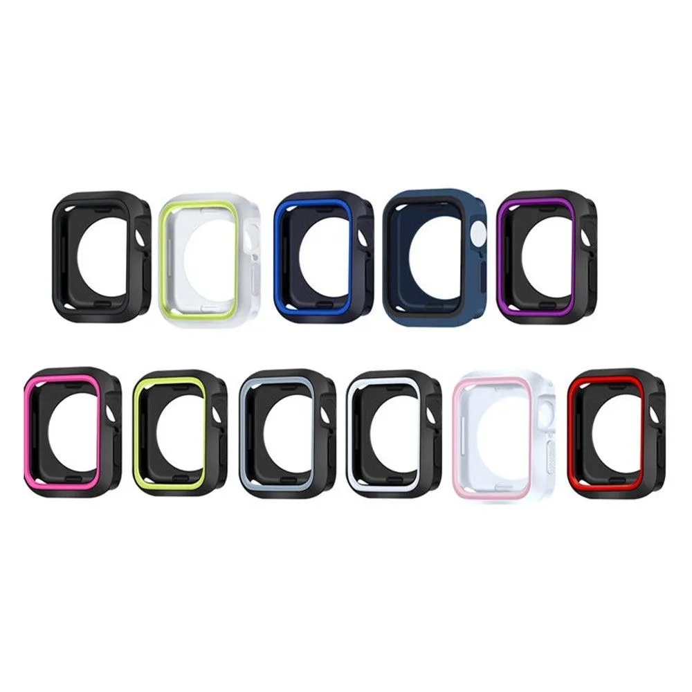 Apple Watch (41mm) dual color silicone cover - Black / Black