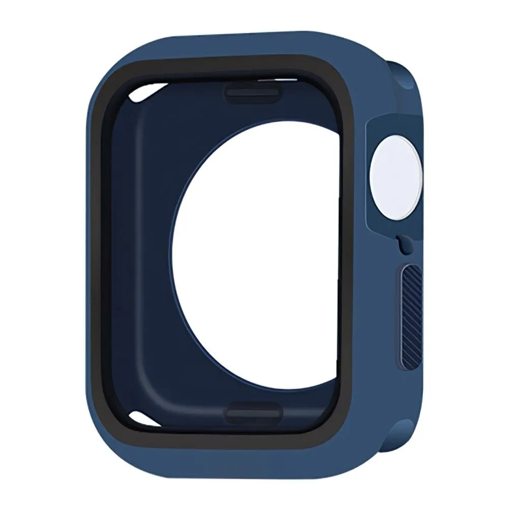 Apple Watch (41mm) dual color silicone cover - Blue / Black