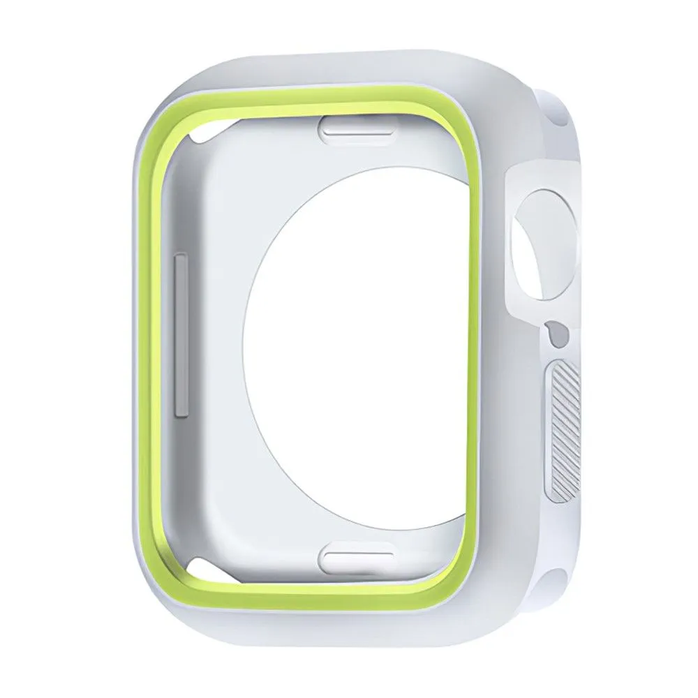 Apple Watch (41mm) dual color silicone cover - White / Green