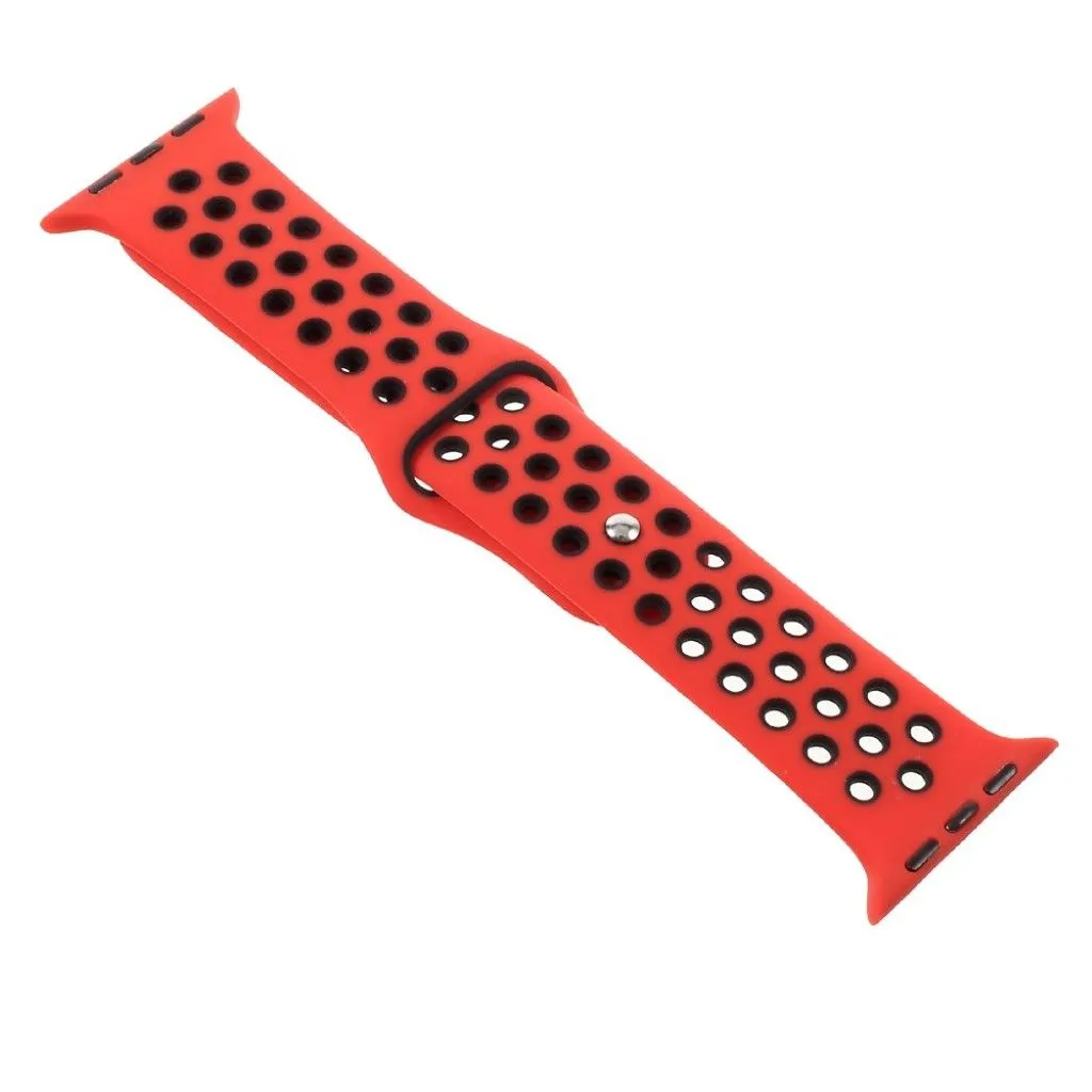 Apple Watch 42mm hollowing soft silicone watchband - Red