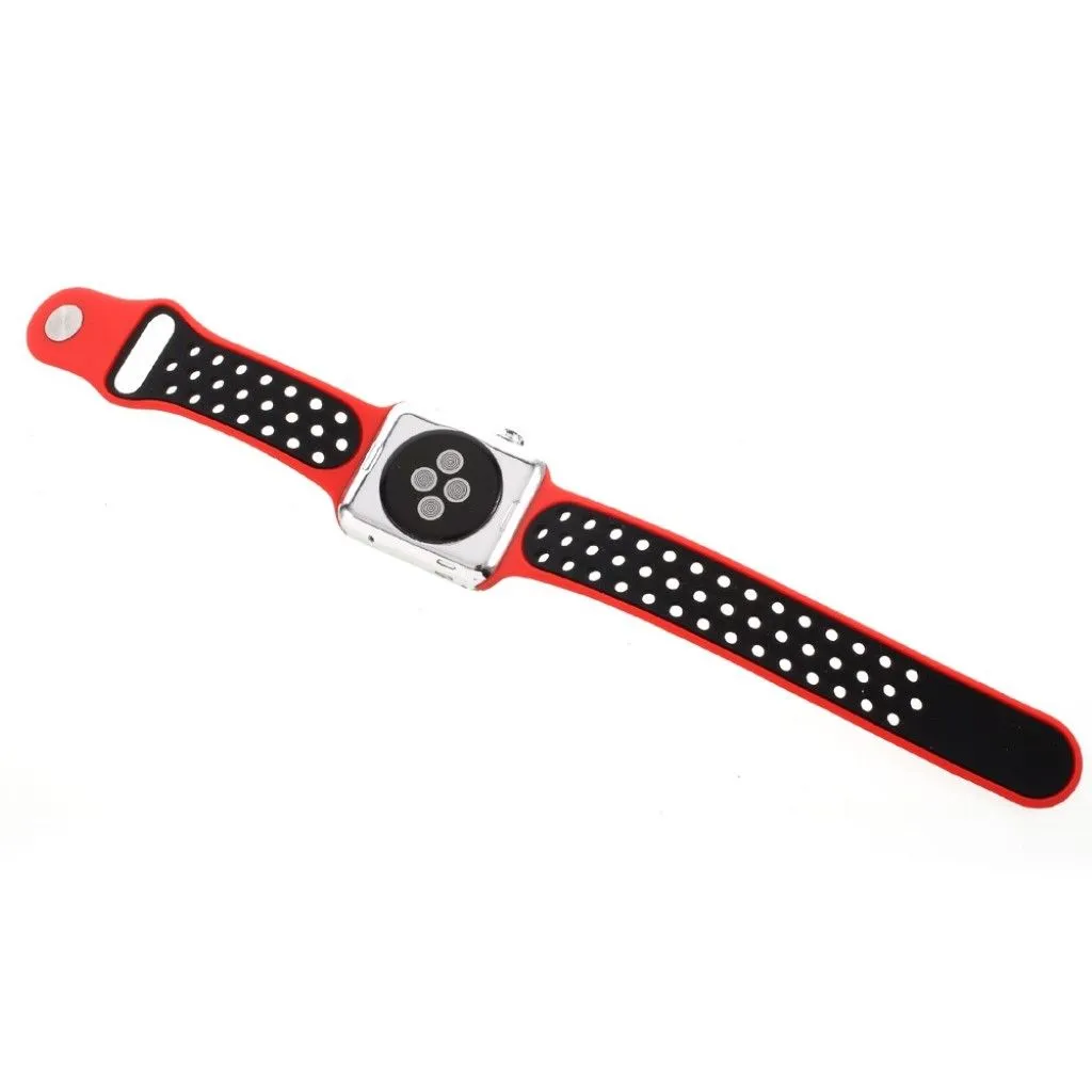 Apple Watch 42mm hollowing soft silicone watchband - Red