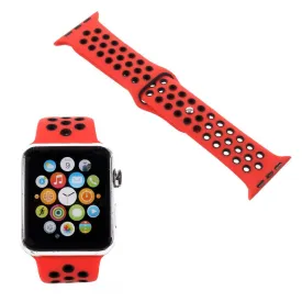 Apple Watch 42mm hollowing soft silicone watchband - Red