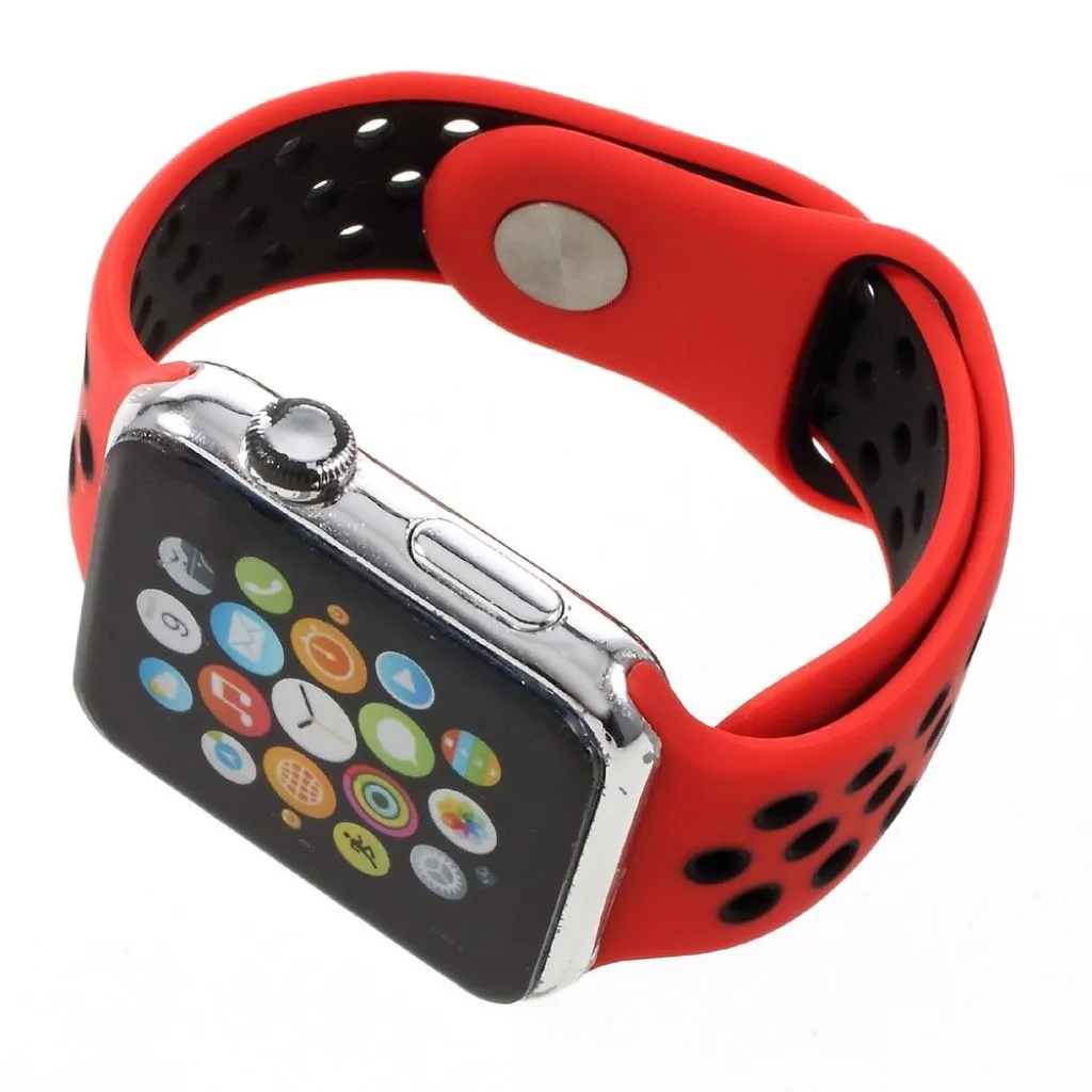 Apple Watch 42mm hollowing soft silicone watchband - Red