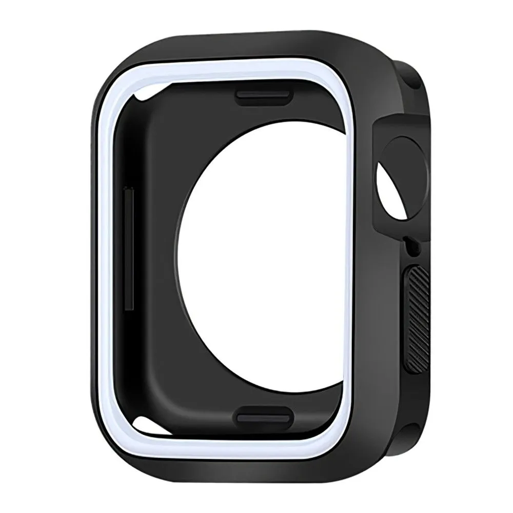 Apple Watch (45mm) dual color silicone cover - Black / White