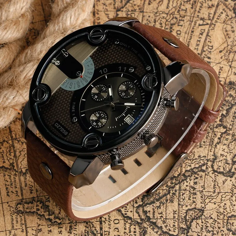 Army Leather Belt Sport Watch