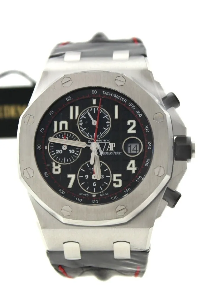 Audemars Piguet Royal Oak Offshore Vampire Black Dial Black Alligator Leather Men's Watch 26470ST.OO.A101CR.01