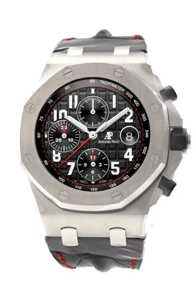 Audemars Piguet Royal Oak Offshore Vampire Black Dial Black Alligator Leather Men's Watch 26470ST.OO.A101CR.01