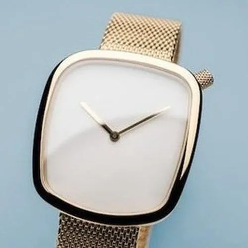 Bering Pebble Polished gold Ladies watch