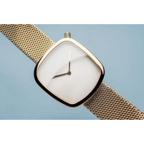 Bering Pebble Polished gold Ladies watch