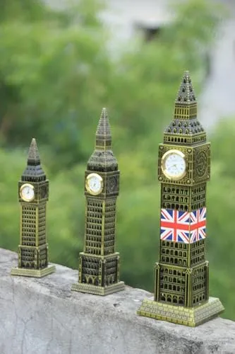 Big Ben Clock Tower of London with Clock Souvenir Collectible Item Ideal for Home Decor, Study Room, Living Room, Study Cabinet, Office Decor, Christmas Gifting. (all size set)