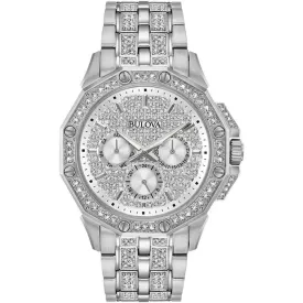 Bulova Crystal Men's Octava Silver Watch 96C134