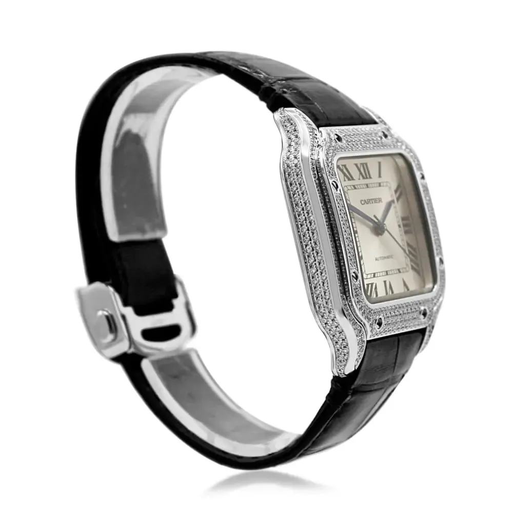 Cartier Santos Diamond Set Automatic Watch - Model 4190