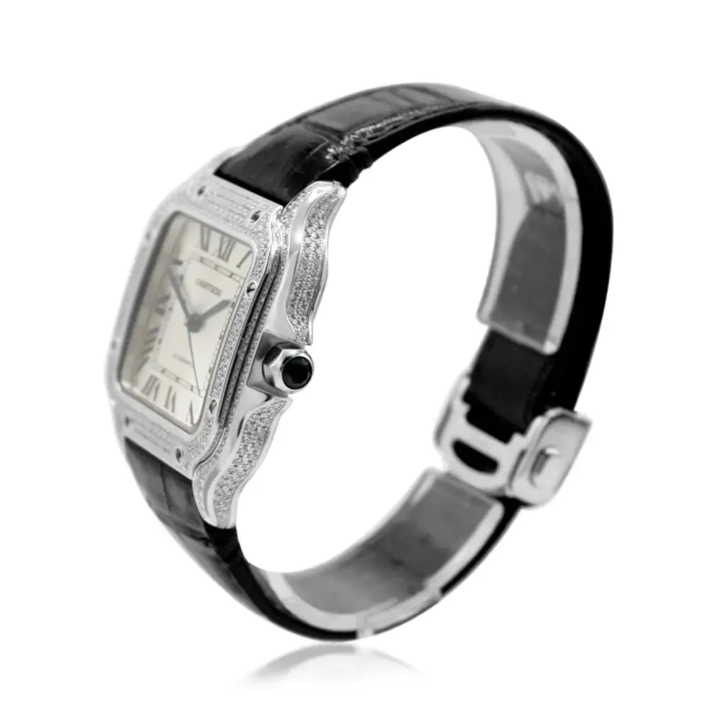 Cartier Santos Diamond Set Automatic Watch - Model 4190