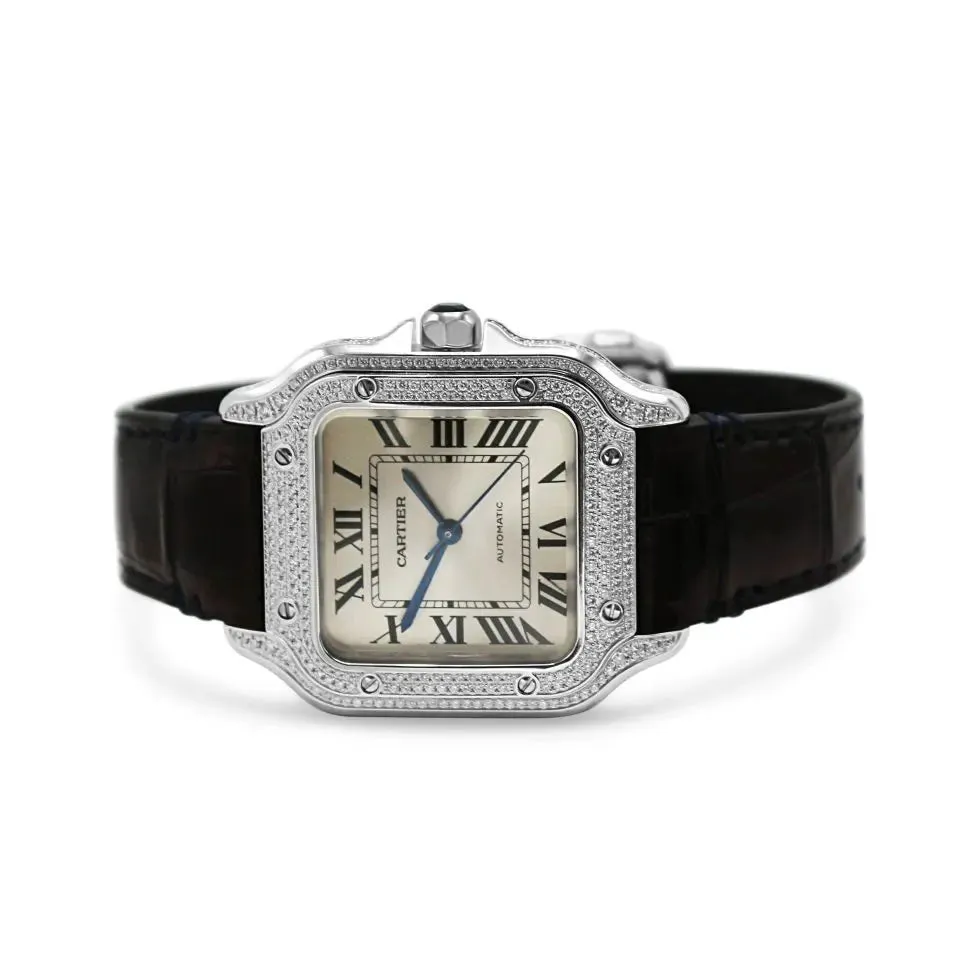 Cartier Santos Diamond Set Automatic Watch - Model 4190