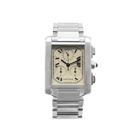 Cartier Tank Chronoflex 36 x 28mm Steel Quartz Watch