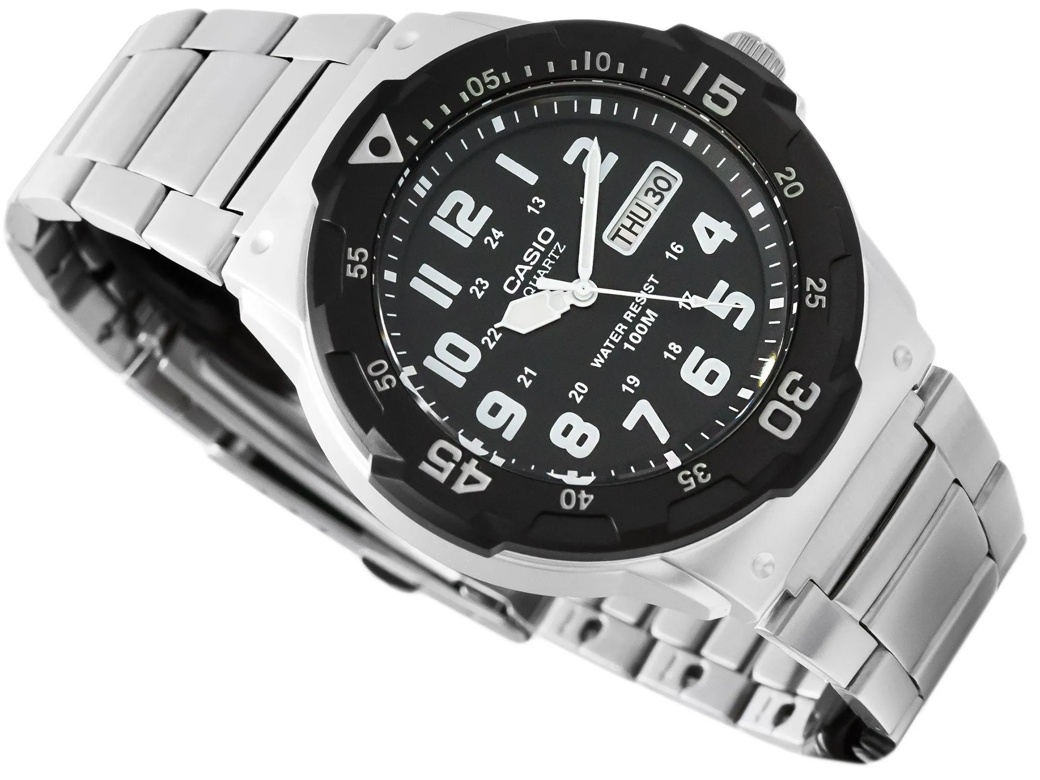 Casio MRW-200HD-1BVDF Silver Stainless Strap Watch for Men