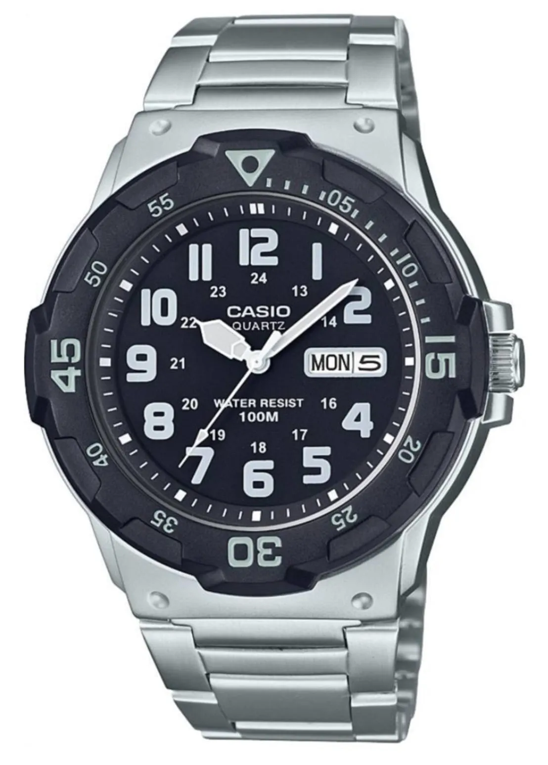 Casio MRW-200HD-1BVDF Silver Stainless Strap Watch for Men