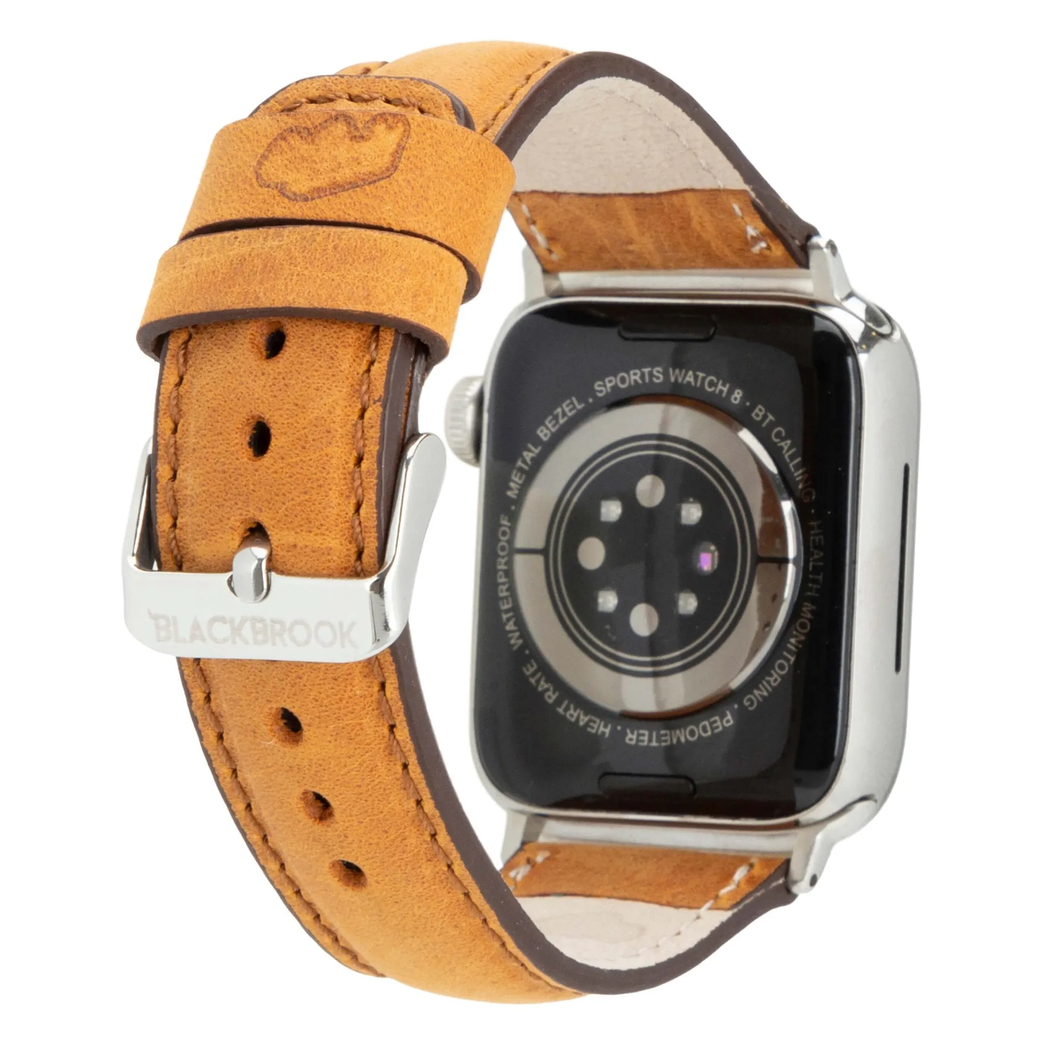 Classic Band for Apple Watch 40mm / 41mm, Golden Brown, Silver Hardware