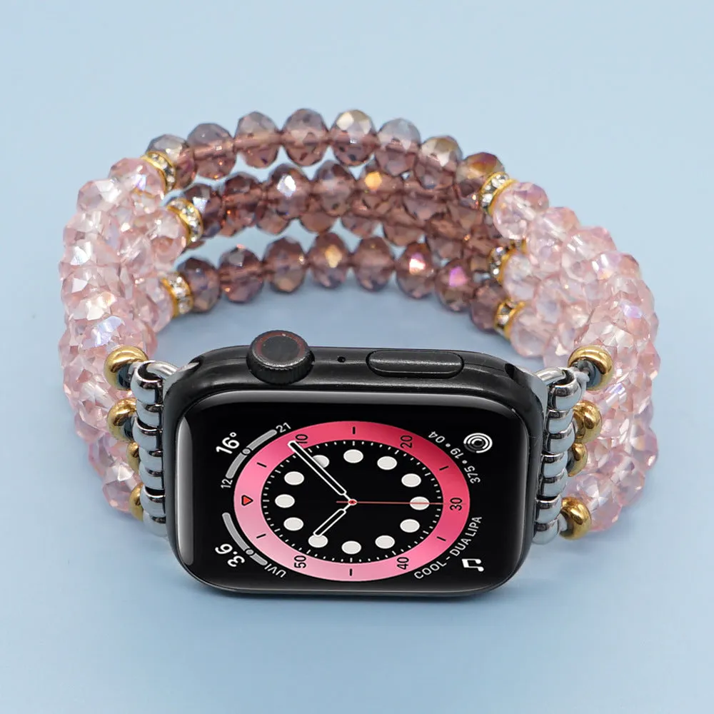 Crystal Bling Heishi Bracelet Band For Apple Watch Multiple Styles/Colors Available