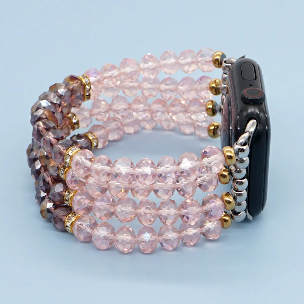 Crystal Bling Heishi Bracelet Band For Apple Watch Multiple Styles/Colors Available