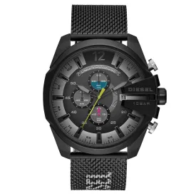 Diesel Men's Chronograph Watch Mega Chief Black Mesh DZ4514