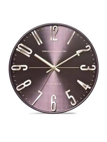 French Connection Purple Dial Luxury Wall Clock with Silent Movement - FCWC20-A