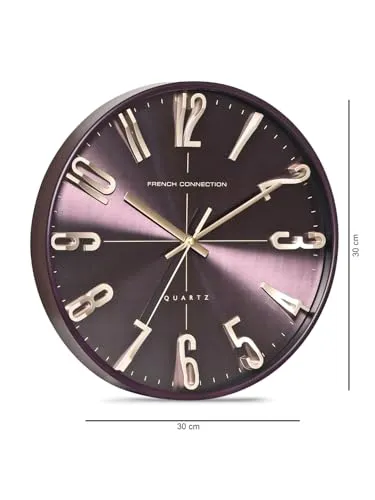 French Connection Purple Dial Luxury Wall Clock with Silent Movement - FCWC20-A