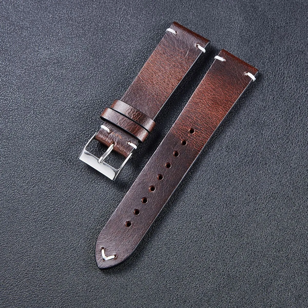 Garmin Descent MK2s Vintage Oiled Leather Watch Straps