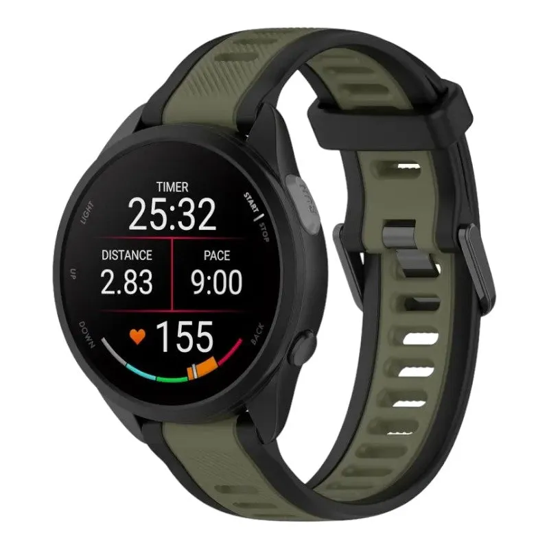 Garmin Forerunner 265 Dual Colour Silicone Watch Straps