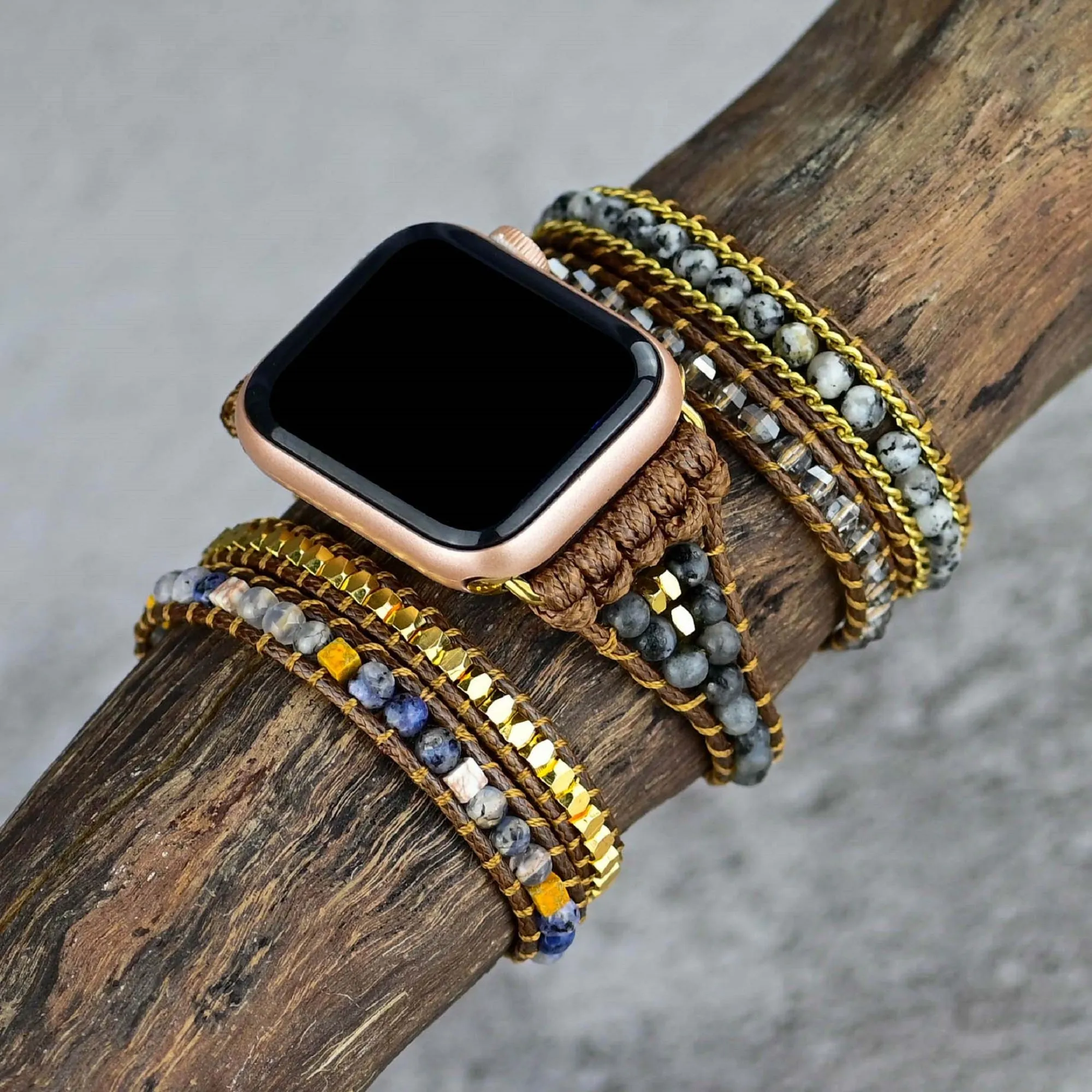 Golden Moonstone Bohemian Wrapsody Bracelet Band For Apple Watch