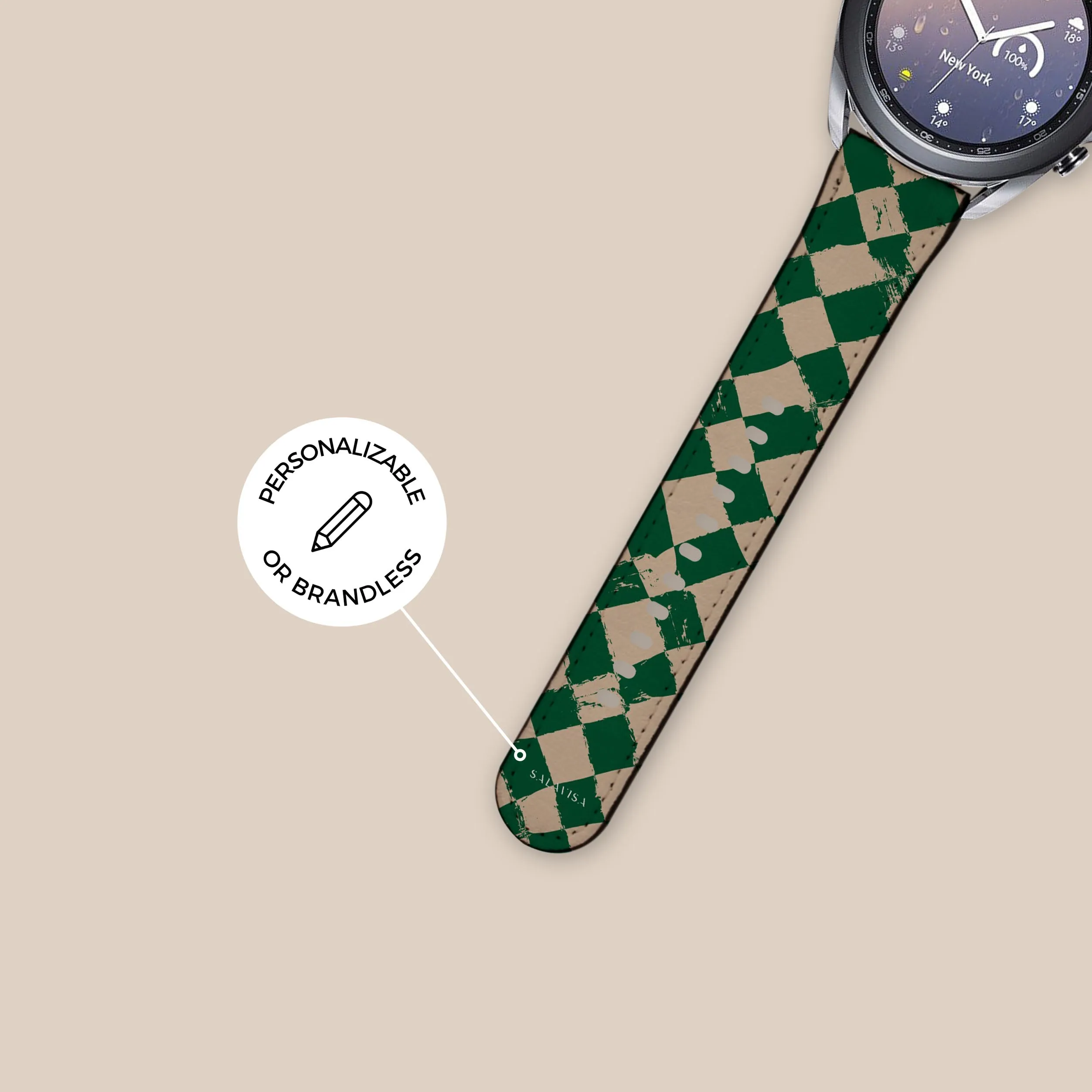 Green Chess Galaxy Watch Band