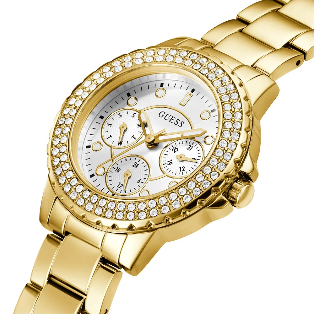 Guess GW0410L2 Crown Jewel Gold Tone Womens 36mm