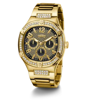 GUESS Mens Gold Tone Multi-function Watch