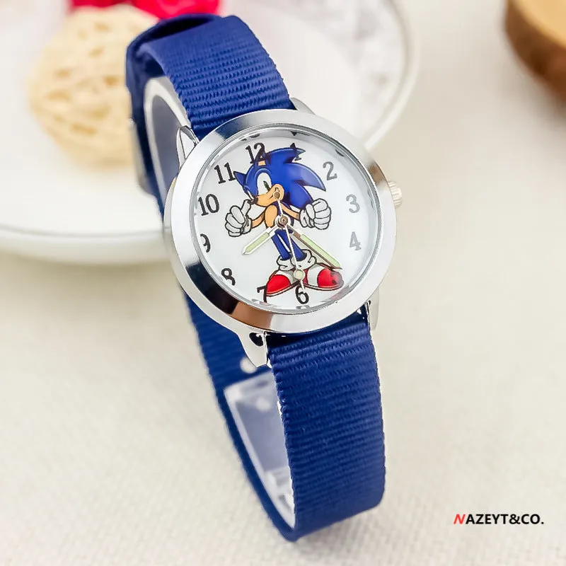 Luminous Canvas Electronic Watch Cross-Border Cartoon Boys and Girls Canvas Quartz Watch