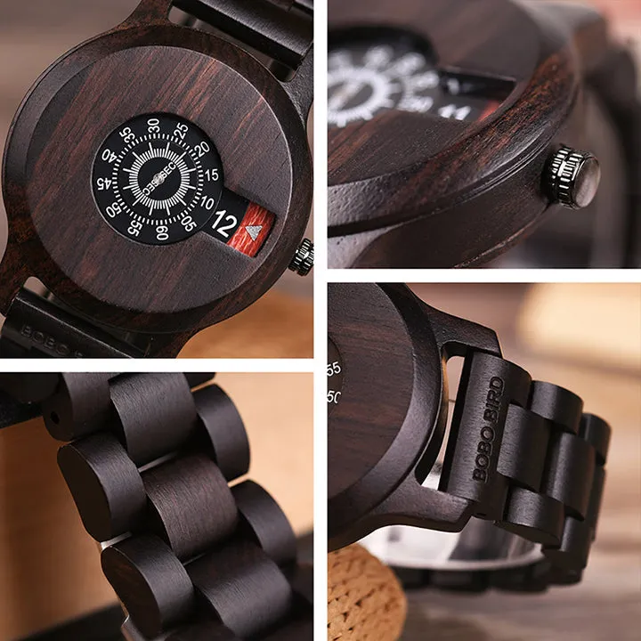 Luxury Wooden Simple Quartz Men Watch