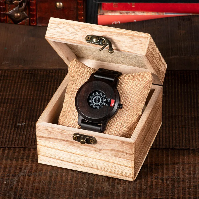 Luxury Wooden Simple Quartz Men Watch