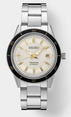 Men's Seiko Stainless Steel Presage Automatic Watch with White Dial