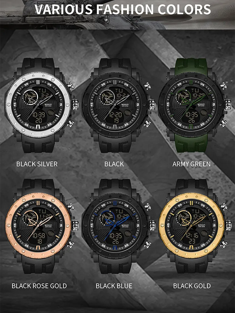 Multi-Functional Dual Display Luminous Smart Watch Waterproof Outdoor Sports Watch