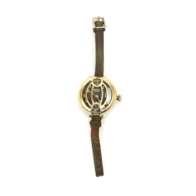 Original British WWI Officer's Trench Wrist Watch by Ingersoll with Dial Guard - Fully Functional