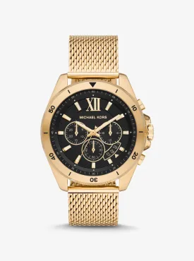 Oversized Brecken Gold-Tone Mesh Watch