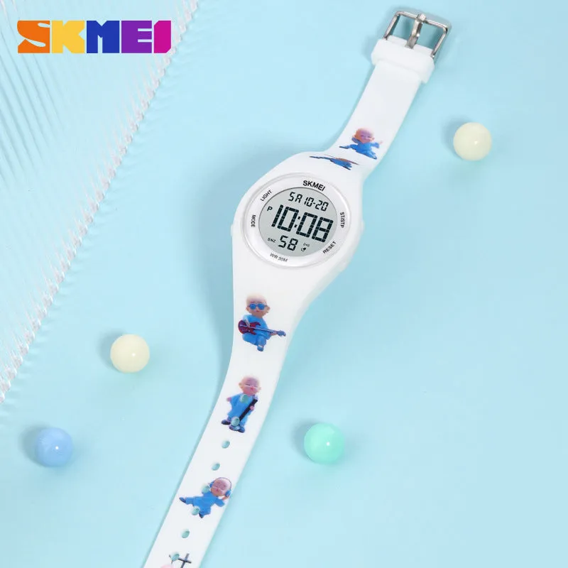 Replaceable Strap Children's Electronic Watch Sports Cartoon Watch Fun Doll Male and Female Students Table