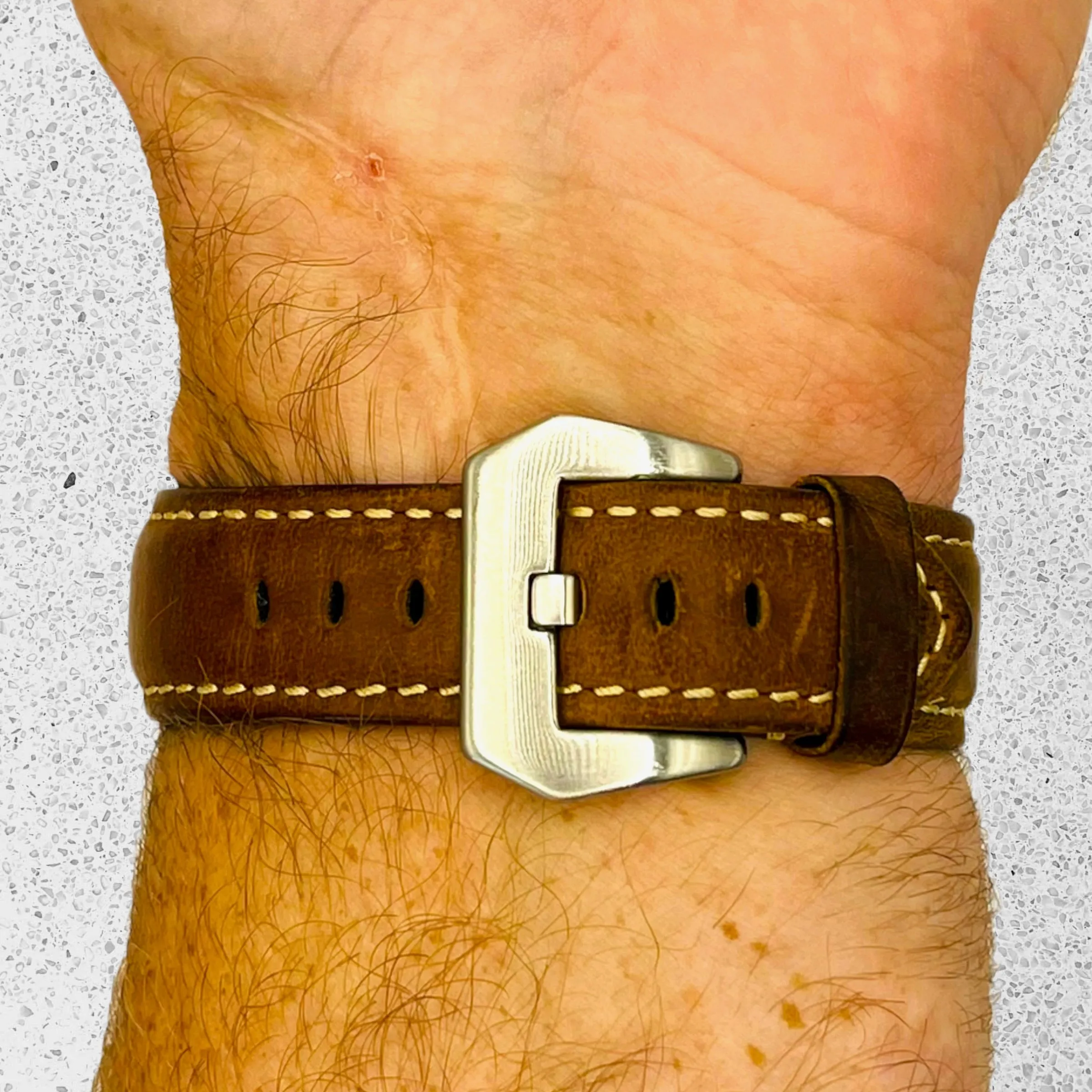 Retro Leather Straps Compatible with the Armani Exchange 22mm Range