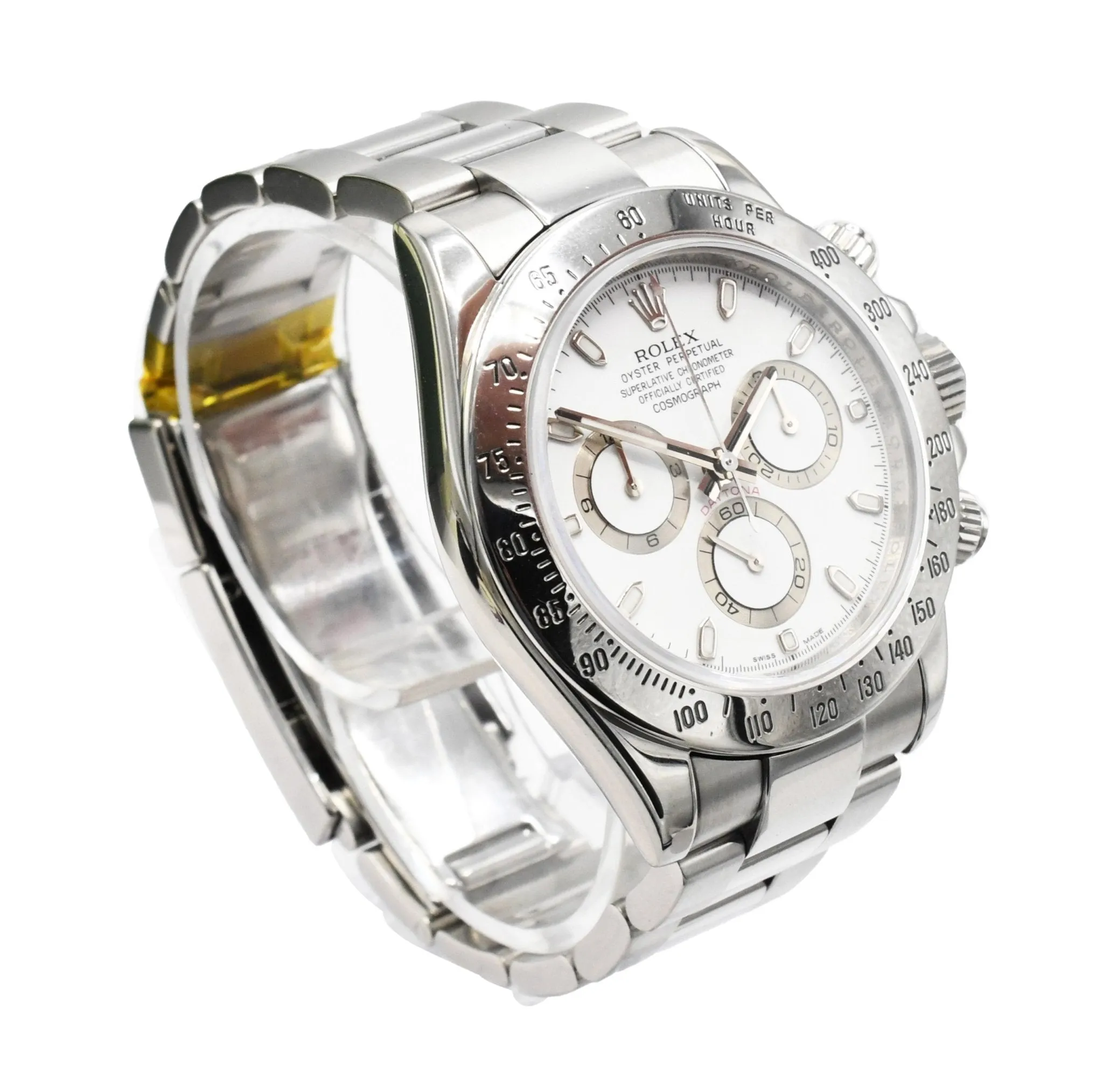 Rolex Cosmograph Daytona 40mm APH White Dial Steel Watch - Ref: 116520