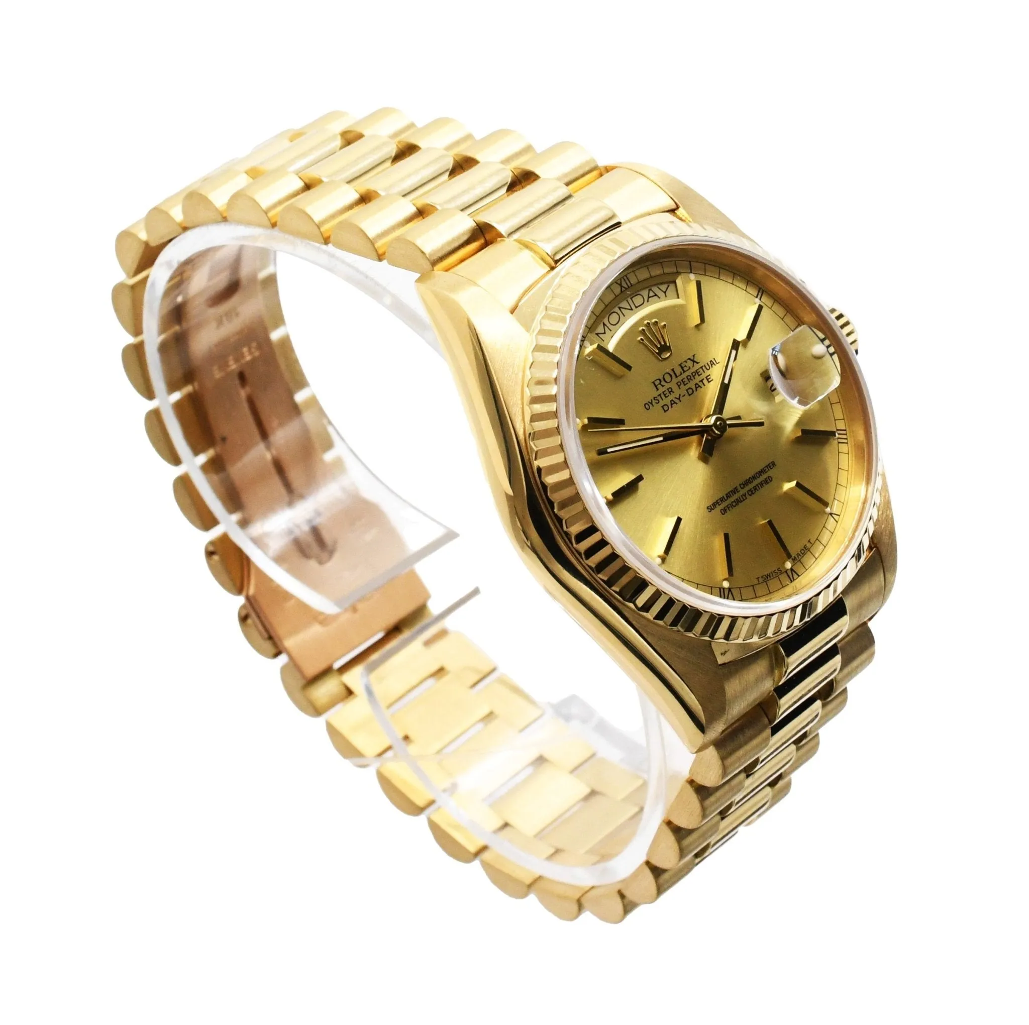 Rolex Day Date Watch - 18ct Yellow Gold - Ref 18038