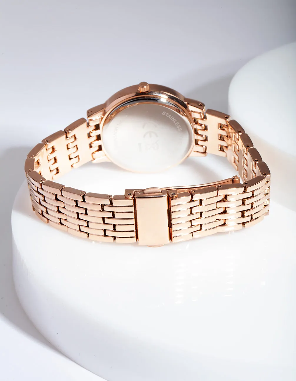 Rose Gold Diamante Classic Watch