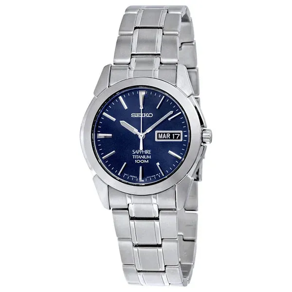 Seiko Titanium Sapphire Dress Blue Ladies Watch SGG729