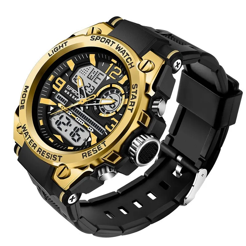 Trendy Cool Multi-functional Double Display Electronic Watch